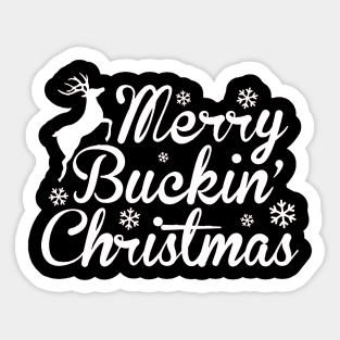 merry buckin' christmas Sticker